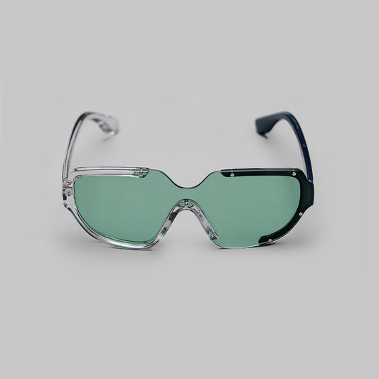🕶️Bored Wear Asymmetrical Green Glasses
