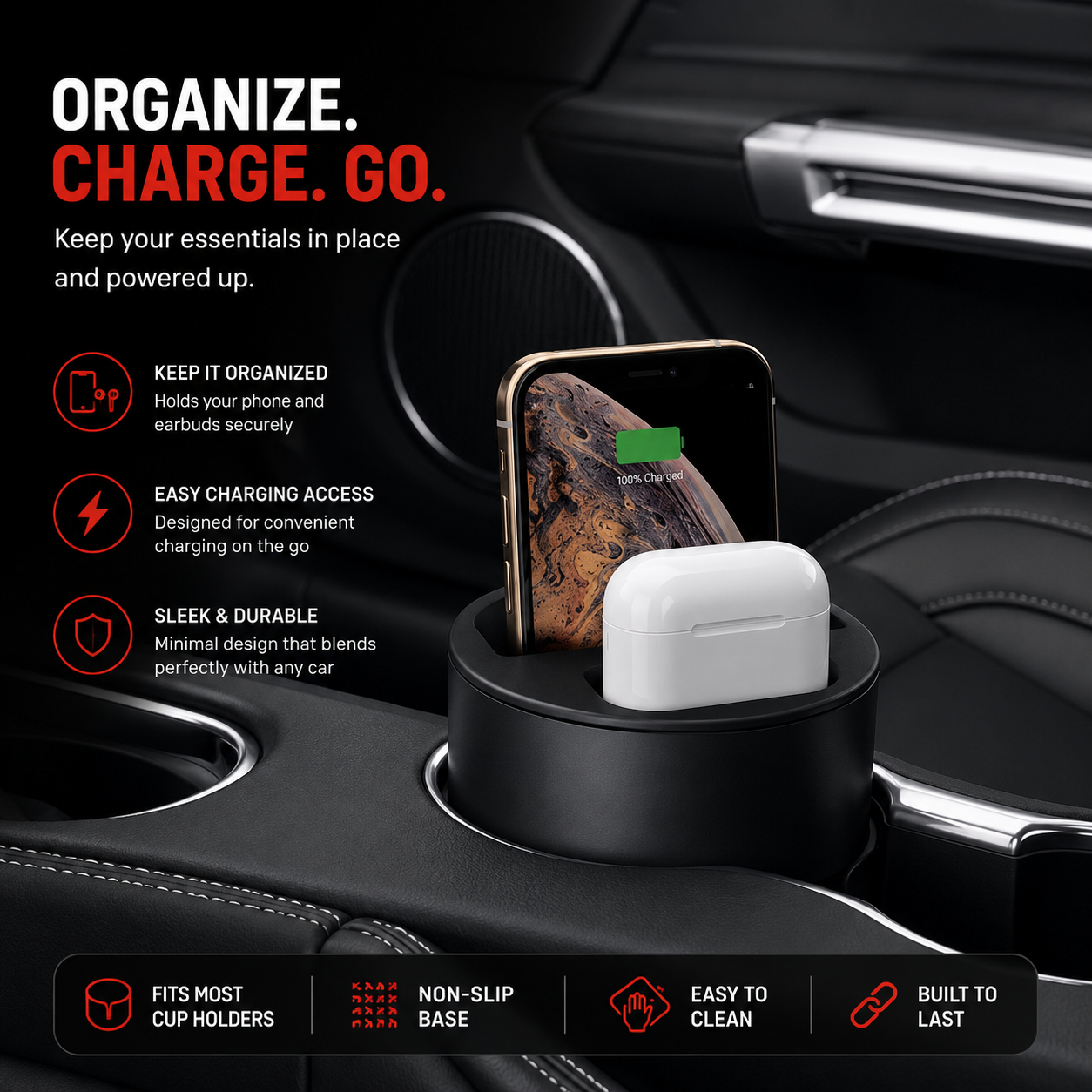 Wireless Car Cup Charger