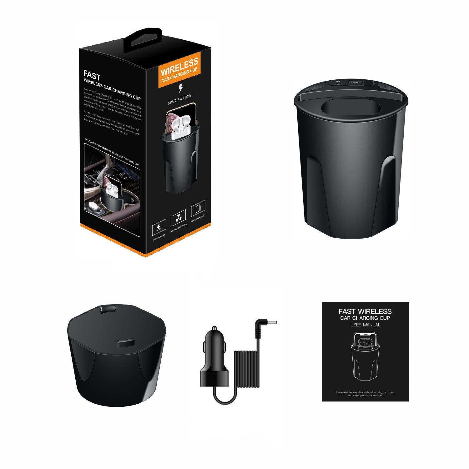 Wireless Car Cup Charger
