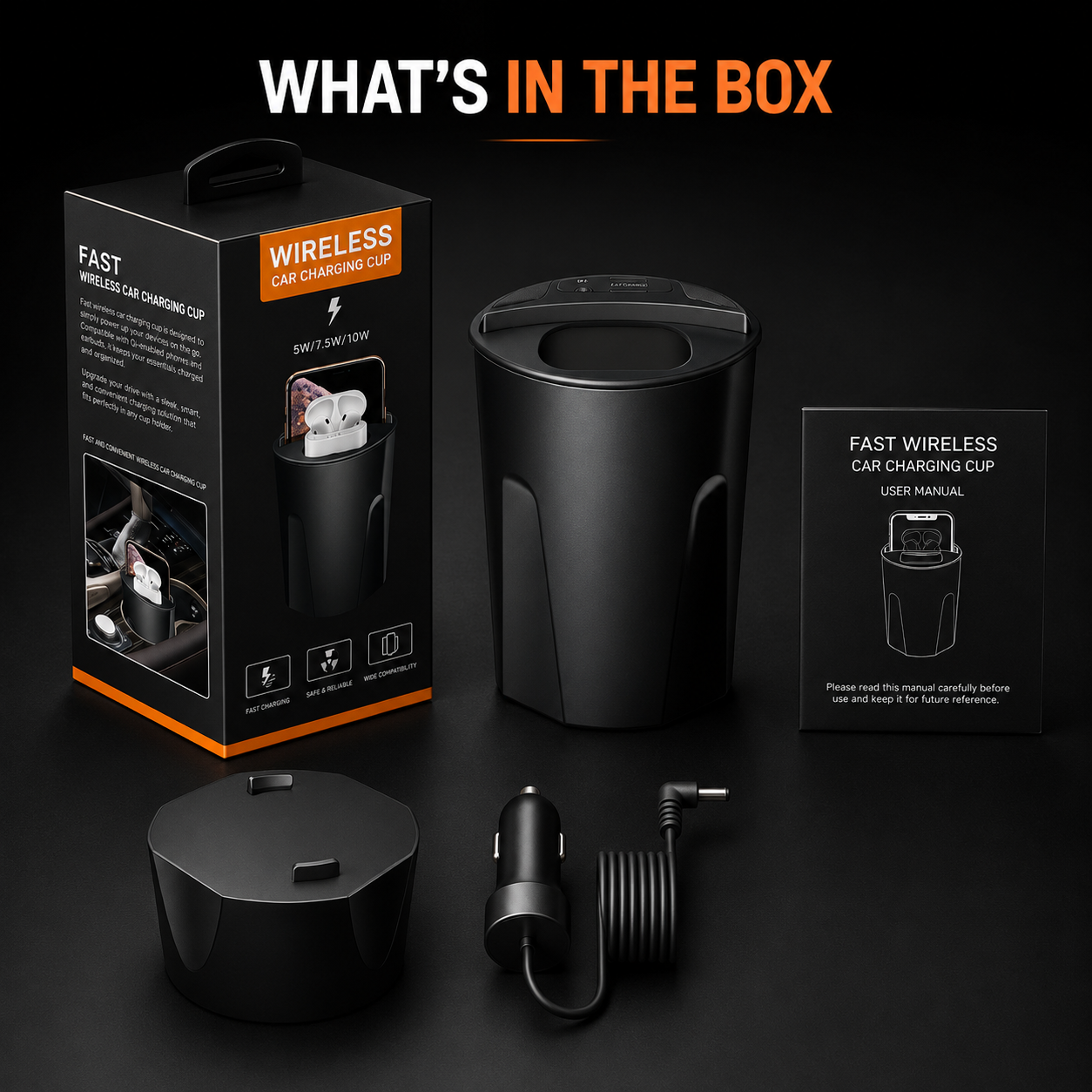 Wireless Car Cup Charger