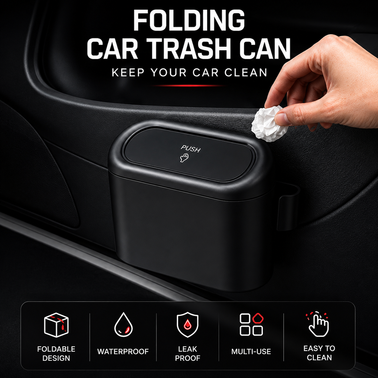 Folding Car Trash Can