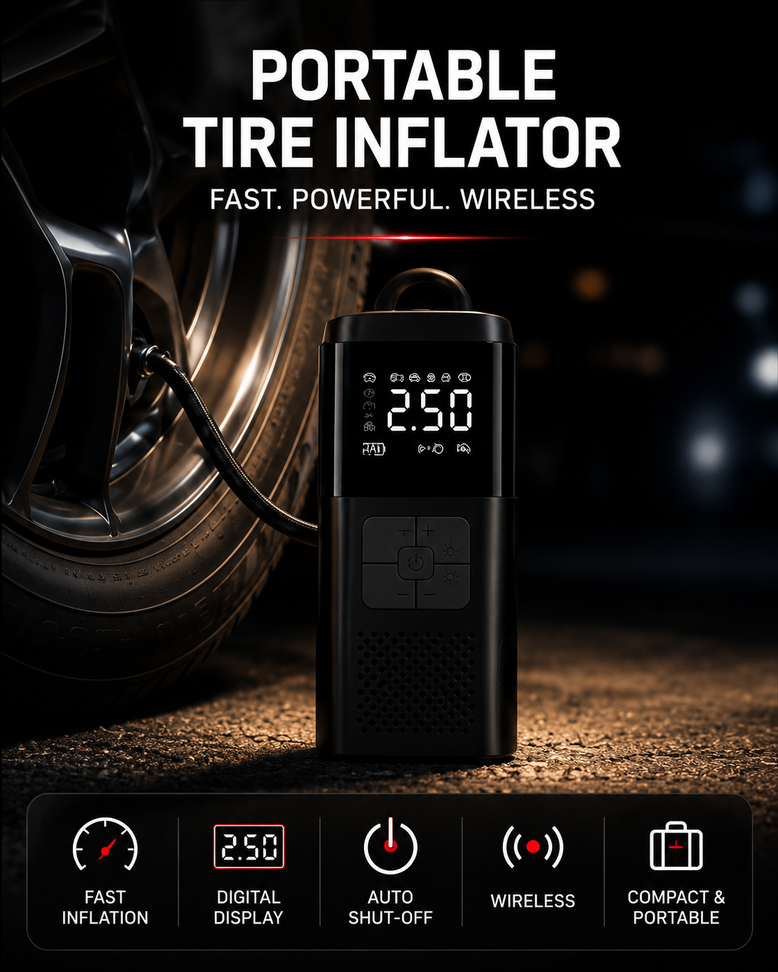 Multi-function Car Tires For Car Wireless Air
