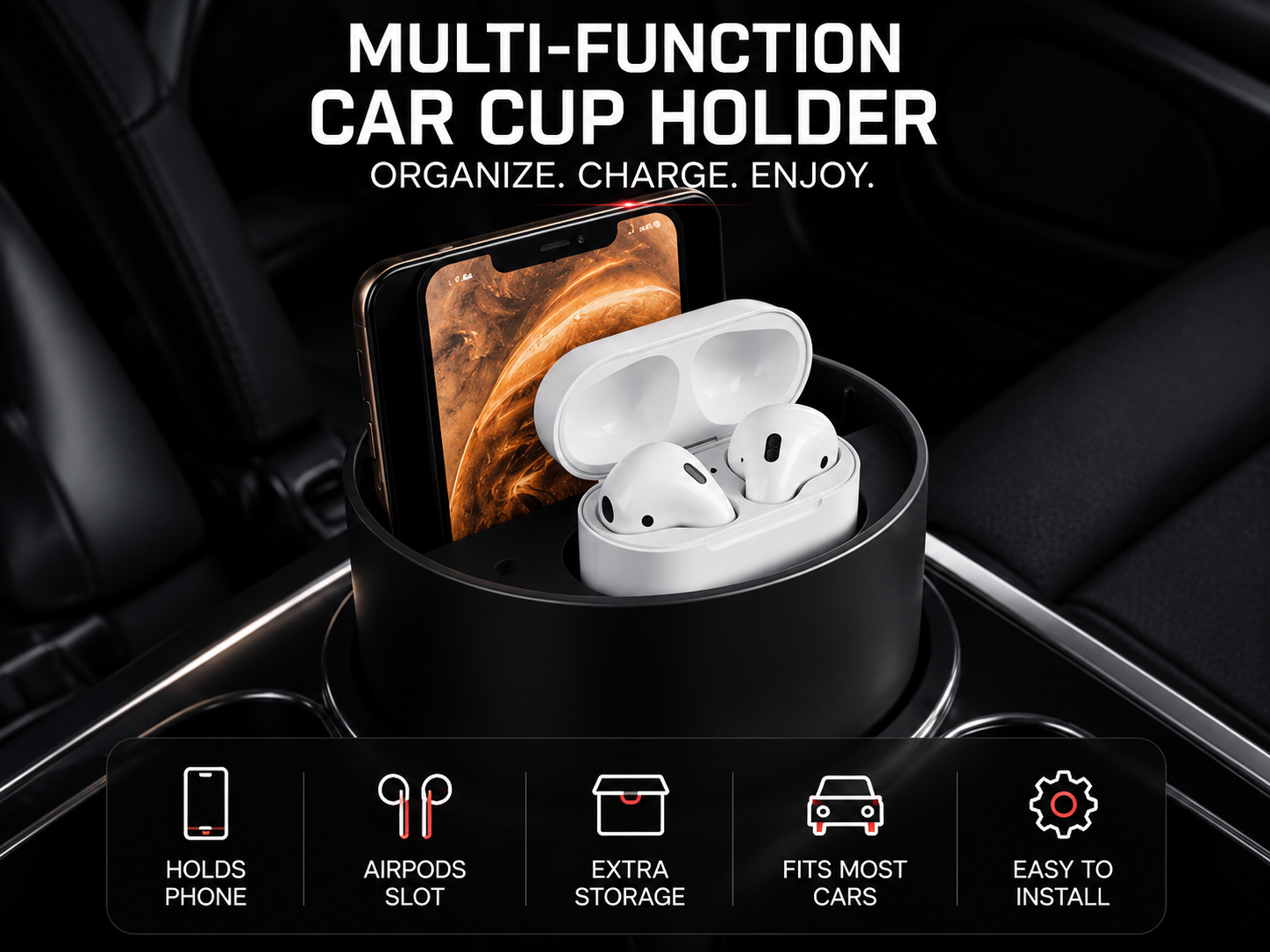 Wireless Car Cup Charger