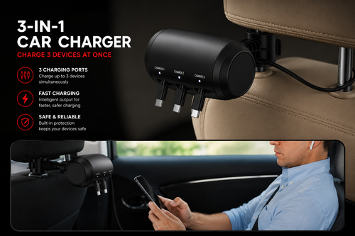 TriPort Car Charger Box
