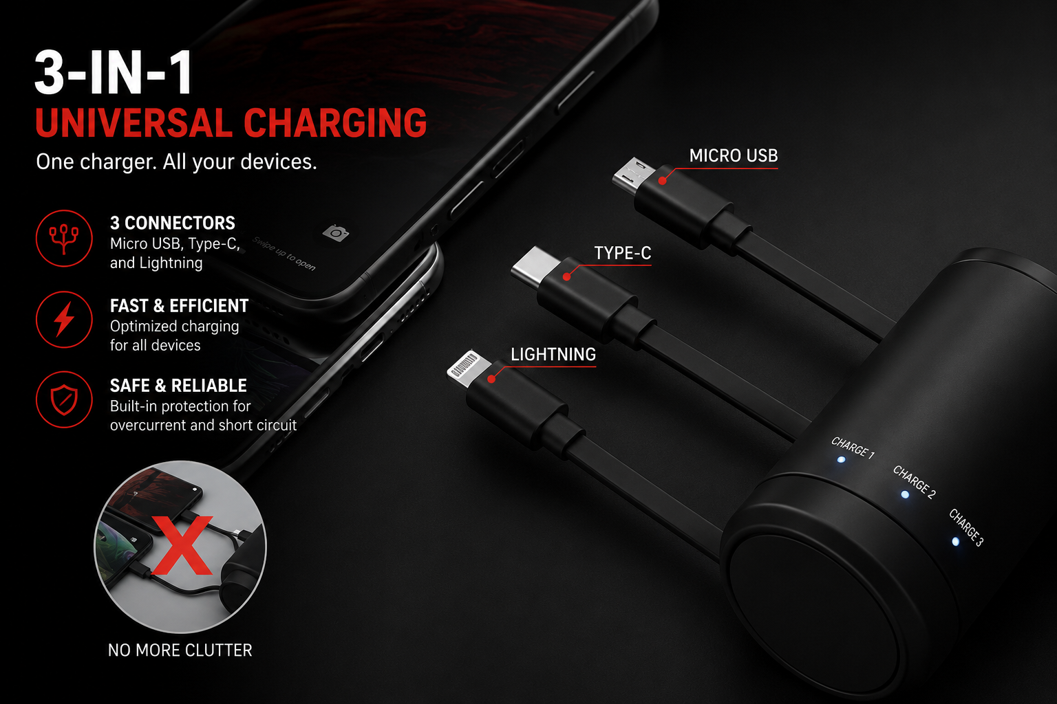 TriPort Car Charger Box