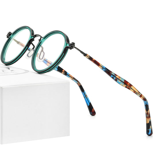 👓Men's And Women's Retro Round Myopia Frames: Timeless Elegance for Clear Vision